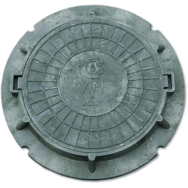 Люк полимерно-композитный легкий 760/580/50 мм 1,5 т (зеленый) эконом Агросток 30440